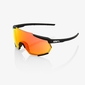 100% Racetrap Sport Zonnebril Zwart met HiPER Red Multilayer Mirror Lens