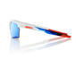 100% Sportcoupe Sport Zonnebril Polished Wit met Hiper Lens