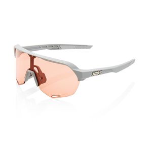 100% S2 Sport Zonnebril Soft Tact Stone Grijs met HiPER Coral