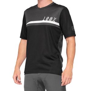 100% Airmatic MTB Fietsshirt Korte Mouwen Zwart/Grijs Heren