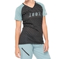 100% Airmatic MTB Fietsshirt Korte Mouwen Zwart/Blauw Dames