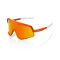 100% Glendale Sport Zonnebril Soft Tact Neon Oranje met HiPER Red Multilaye