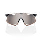 100% Hypercraft Sport Zonnebril Glanzend Zwart met HiPER Silver Mirror Lens