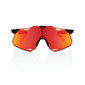 100% Hypercraft XS Sport Zonnebril Zwart HiPER Red Multilayer Mirror Lens
