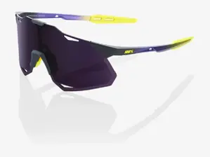 100% Hypercraft XS Sport Zonnebril Mat Metallic Digital Brights met Dark Pu
