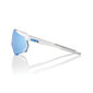 100% Racetrap 3.0 Mat Wit met HiPER Blue Multilayer Mirror Lens