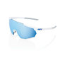 100% Racetrap 3.0 Mat Wit met HiPER Blue Multilayer Mirror Lens
