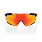 100% Racetrap 3.0 Zwart met HiPER Red Multilayer Mirror Lens