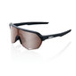 100% S2 Sport Zonnebril Zwart met HiPER Crimson Silver Mirror Lens