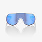 100% S2 Sport Zonnebril Mat Wit met HiPER Blue Multilayer Mirror Lens