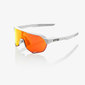 100% S2 Sport Zonnebril Wit met HiPER Red Multilayer Mirror Lens