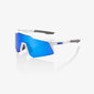 100% Speedcraft XS Sport Zonnebril Mat Wit met Blue Multilayer Mirror Lens