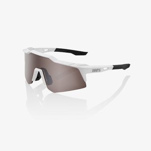 100% Speedcraft XS Sport Zonnebril Mat Wit met HiPER Silver Mirror Lens