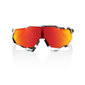 100% Speedtrap Sport Zonnebril Grijs Camo met HiPER Red Multilayer Mirror L