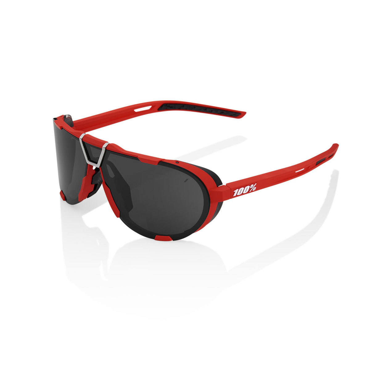 100% Westcraft Sport Zonnebril Rood met Black Mirror Lens
