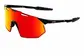 100% Hypercraft SQ Sport Zonnebril Zwart met HiPER Red Multilayer Mirror