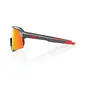 100% S3 Sport Zonnebril Mat Gunmetal met HiPER Red Multilayer Mirror Lens