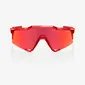 100% Speedcraft Sagan Sport Zonnebril Rood met Hiper Red Mirror lens