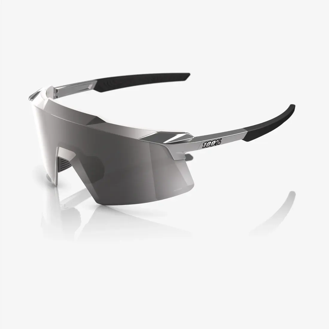 100% Aerocraft Sport Zonnebril Chroom met HiPER Silver Chrome Lens