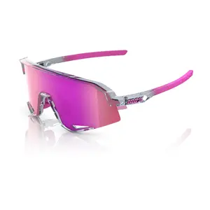 100% Slendale Sport Zonnebril Grijs met Purple Multilayer Mirror Lens