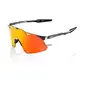 100% Hypercraft Sport Zonnebril Zwart/Chroom met HiPER Red Mirror Lens