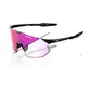 100% Hypercraft SQ Sport Zonnebril Zwart met Photochromic Paars Mirror Lens
