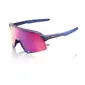 100% S3 Sport Zonnebril- Satin Storm Metallic met Purple Mirror lens