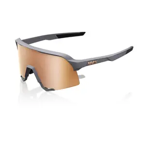 100% S3 Sport Zonnebril  Soft Tact Grijs - HiPER Copper Mirror Lens