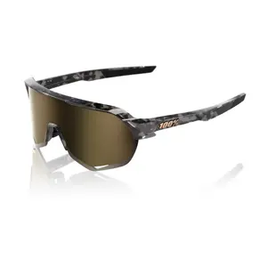 100% S2 Sport Zonnebril  Zwart met  Soft Gold Mirror Lens