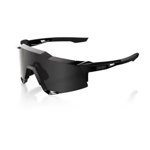 100% Speedcraft Sport Zonnebril Zwart met Black Mirror Lens