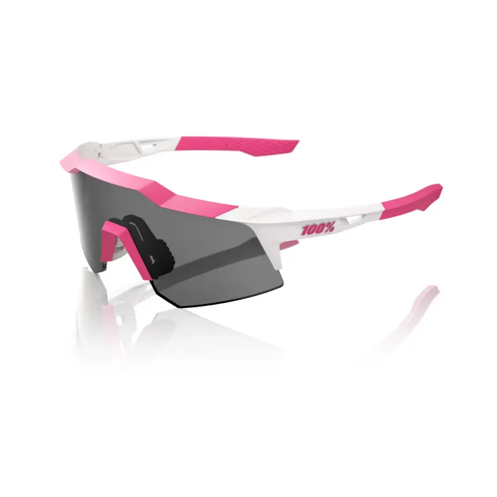 100% Speedcraft XS Sport Zonnebril Roze White met Smoke Lens