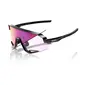 100% Slendale Sport Zonnebril Zwart met Photochromic Purple Mirror Lens