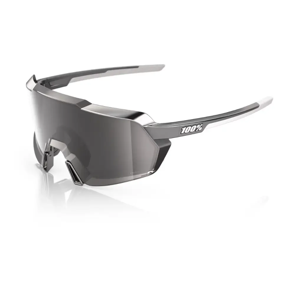 100% Korbin Sport Zonnebril Zwart/Chroom met HiPER Silver Mirror Lens