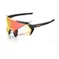 100% Korbin Sport Zonnebril Zwart met Orange Flash Mirror Photochromic Lens