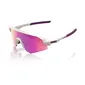 100% Slendale SL Sport Zonnebril Mat Wit  met Purple Multilayer Mirror Lens