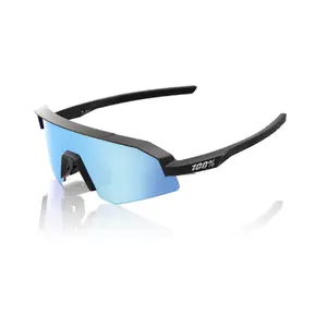 100% Slendale XS Sport Zonnebril Mat Zwart met HiPER Blue Multilayer Mirror