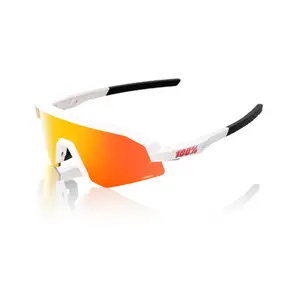 100% Slendale XS Sport Zonnebril Mat Wit  HiPER Red Multilayer Mirror Lens