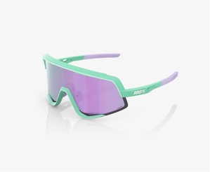 100% Glendale Sport Zonnebril Soft Tact Mint met HiPER Lavender Mirror Lens