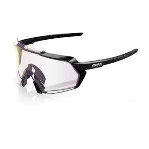 100% Korbin Sport Zonnebril Zwart met Purple Mirror Photochromic Lens