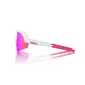 100% Slendale Youth Sport Zonnebril Wit/Roze met HiPER Vital Pink Mirror
