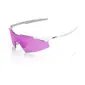 100% A2 Sport Zonnebril Mat Wit met HiPER Pink Lavender Lens