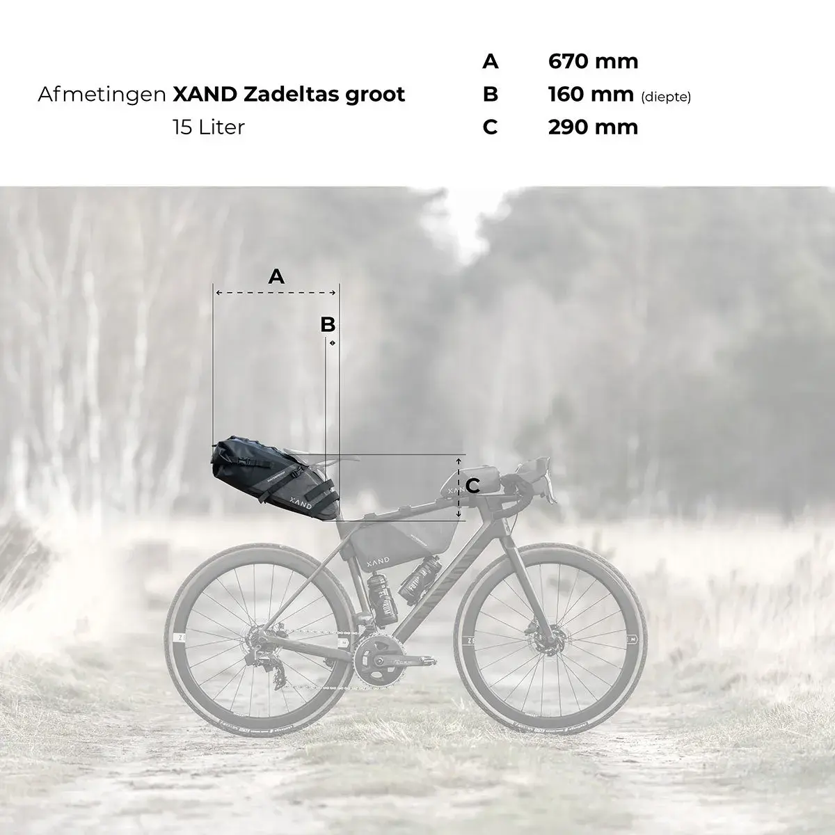 XAND Zadeltas Groot 15 liter