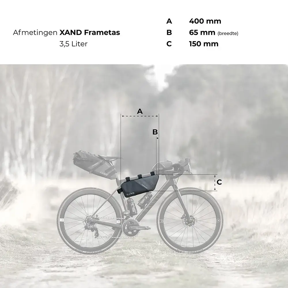 XAND Frametas 3,5 liter + Zadeltas Groot 15 liter