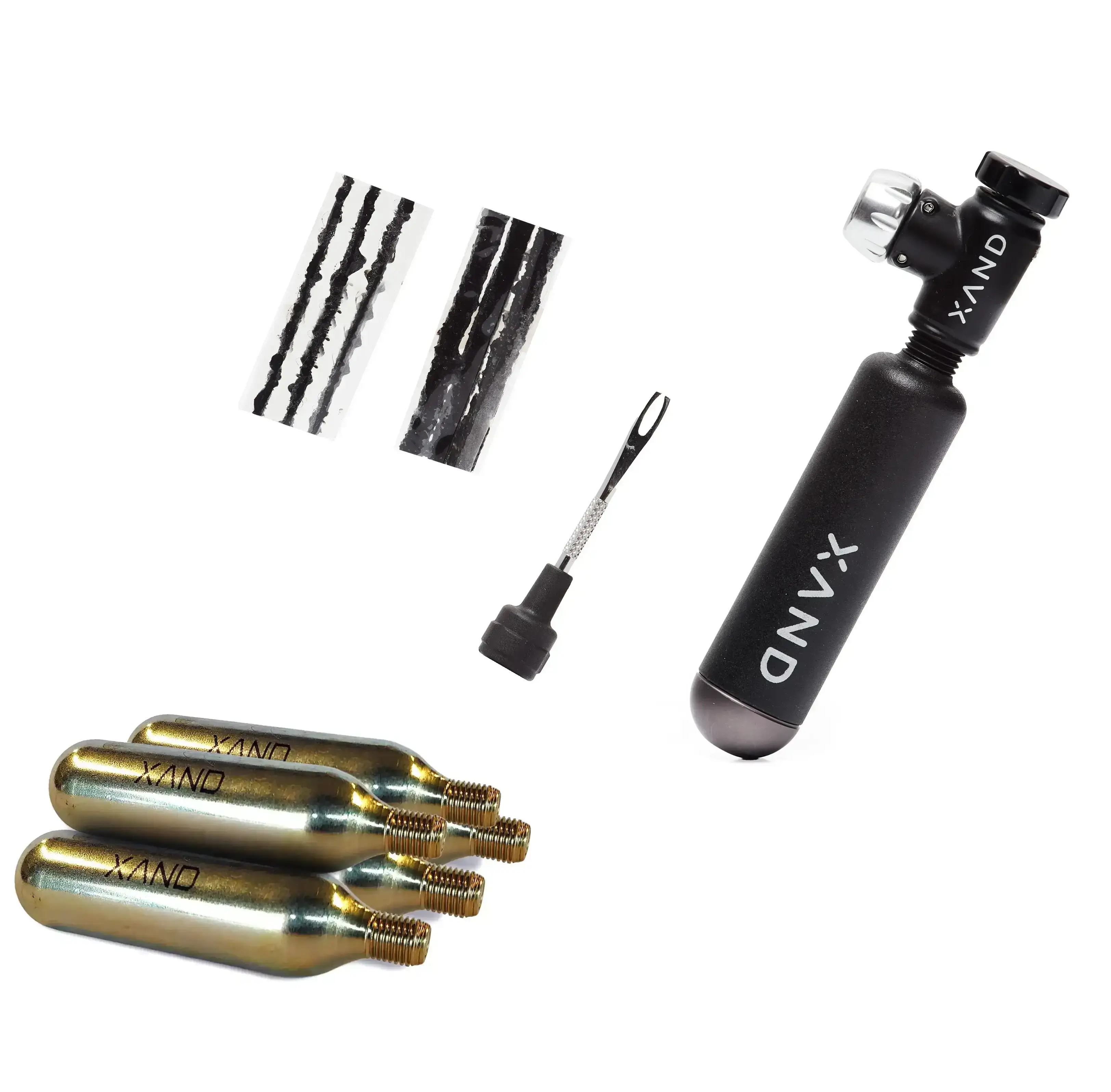 XAND CO2 Pomp + Tubeless Reparatie + CO2 Patronen 16 gram 5-stuks