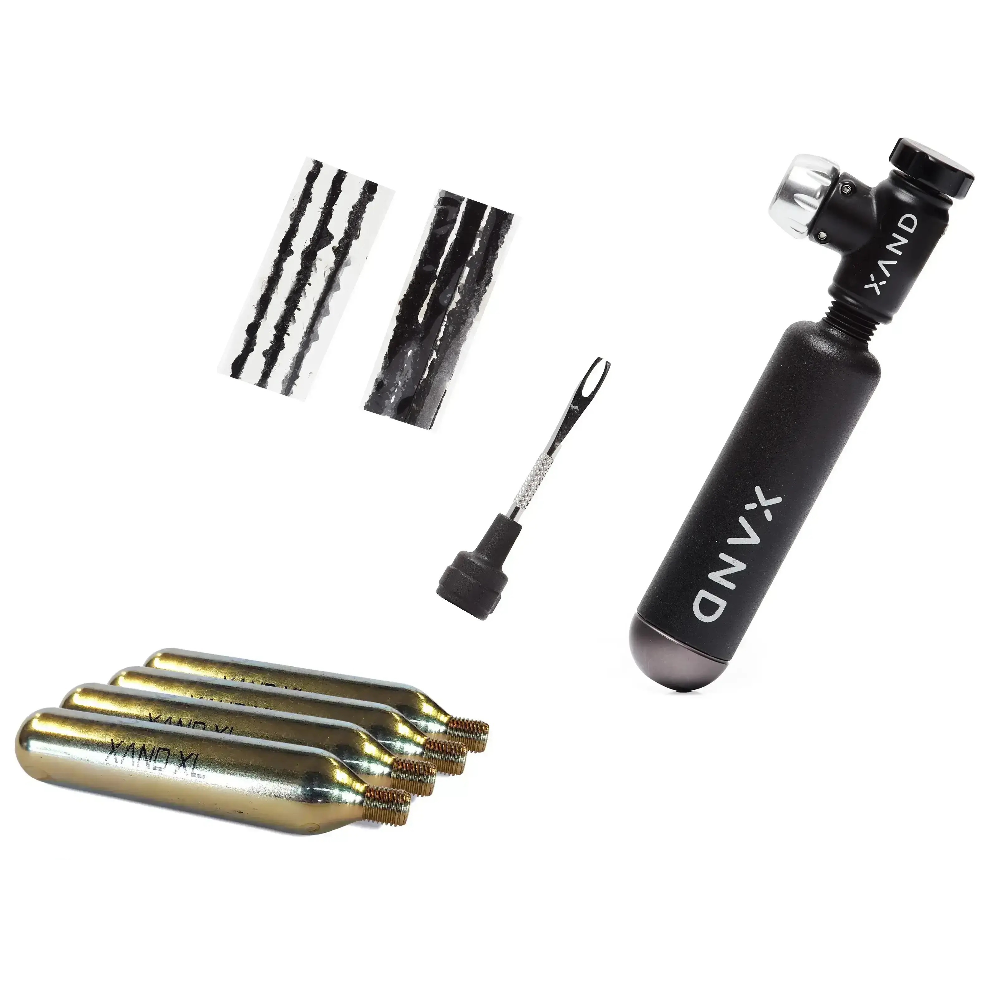 XAND CO2 Pomp + Tubeless Reparatie + CO2 Patronen 20 gram 4-stuks
