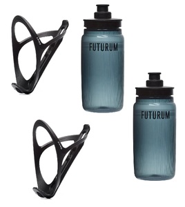 XAND 2x Bidonhouders en 2x SuperLight 550ml Bidons Smoke