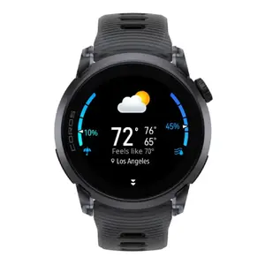Coros Pace 4 GPS Sporthorloge Crystal Zwart met Siliconen Band