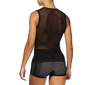 SIXS Mesh Ondershirt Zonder Mouwen Zwart Onesize