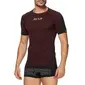 SIXS TS1 Round Neck Ondershirt Korte Mouwen Donkerrood