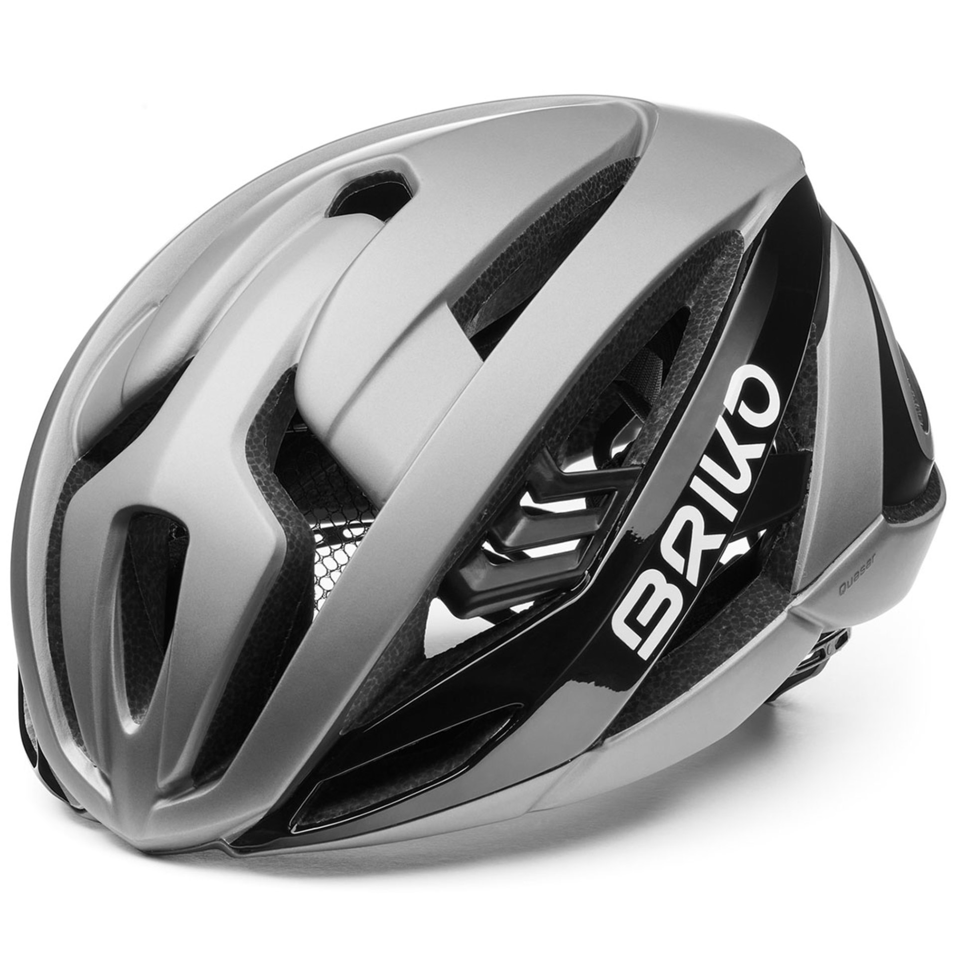 Briko Quasar Race Fietshelm Zilver/Zwart